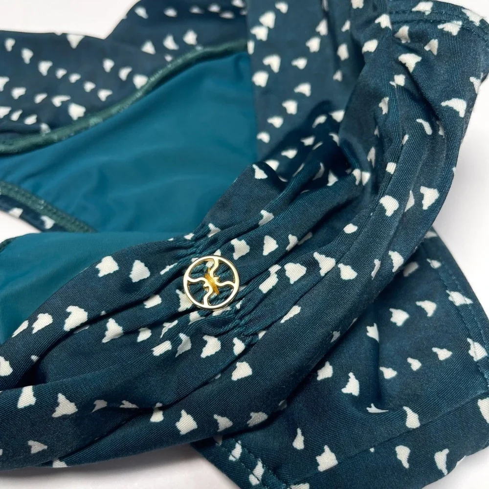 Vix by Paula Hermanny Bikini Bottom Teal‎ Geometric Pattern Cheeky Hipster S $96